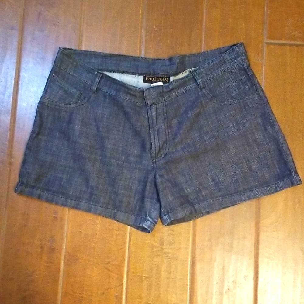 Paulette Womens Blue Jean Shorts